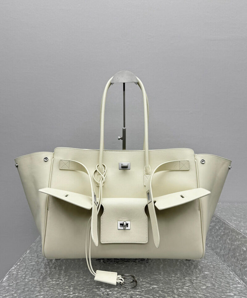 Balenciaga Bel Air Medium Carry All Bag Cream
